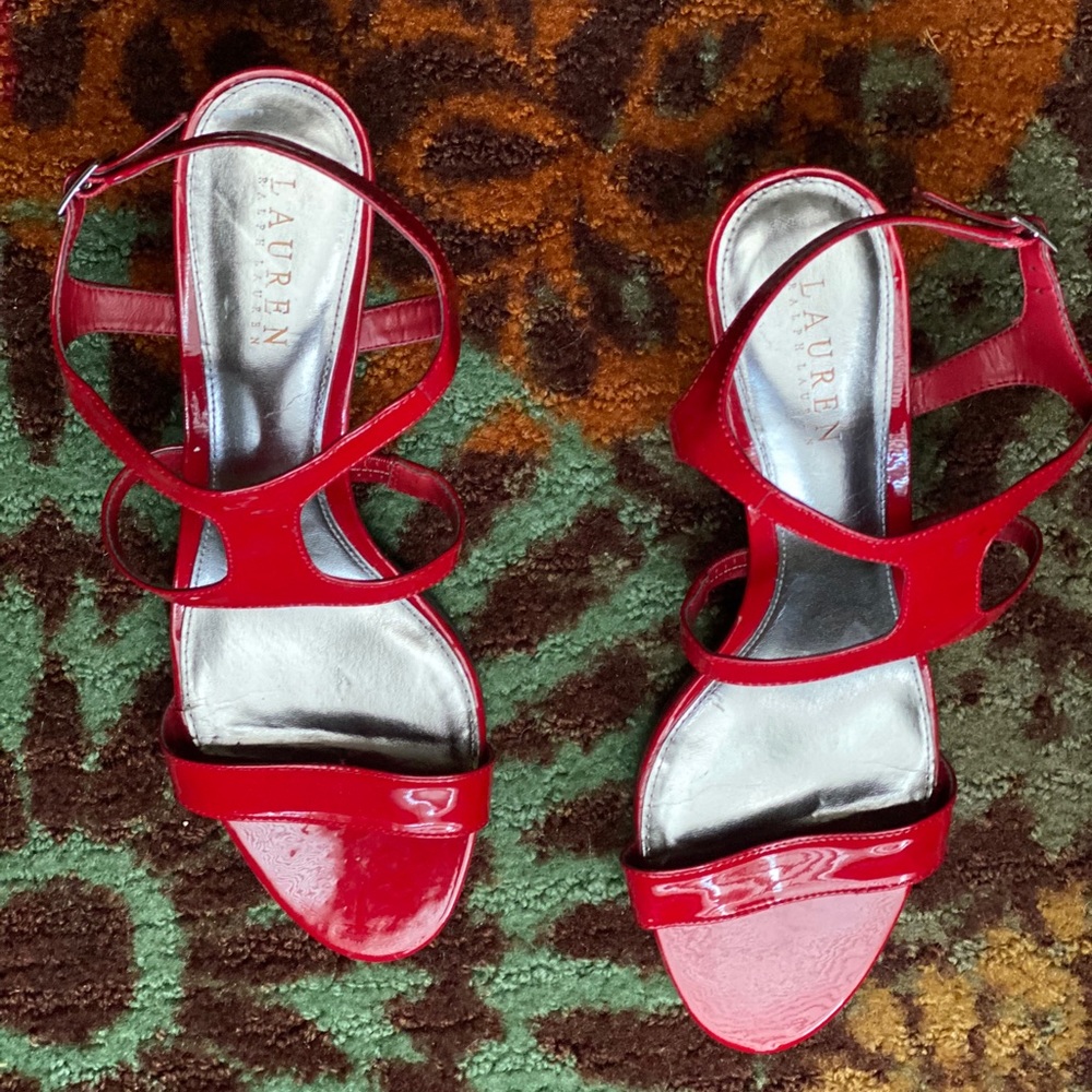 Lauren by Ralph Lauren Patent Leather Red Shoes